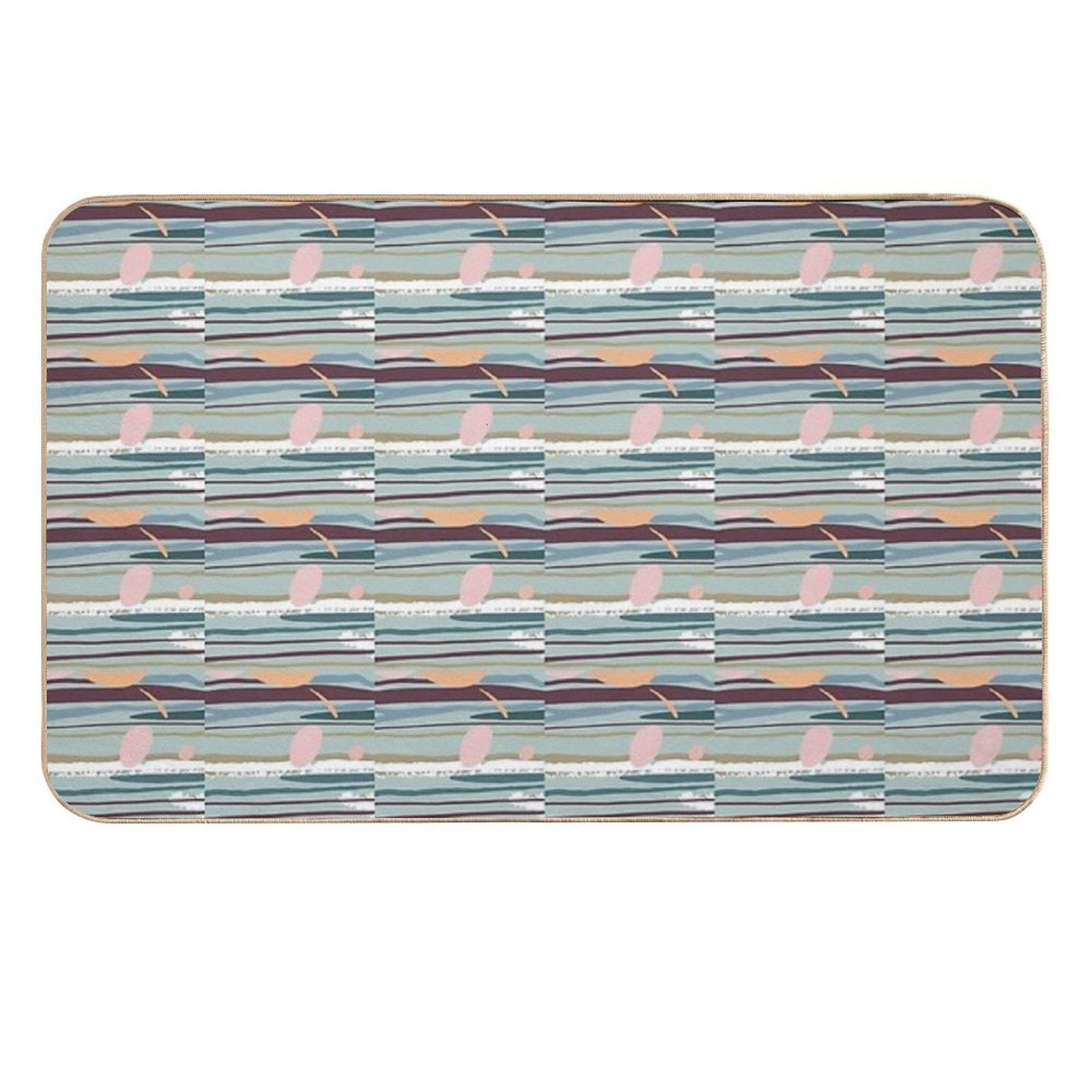 Modern Art Tile  Non-Slip Bath Mat