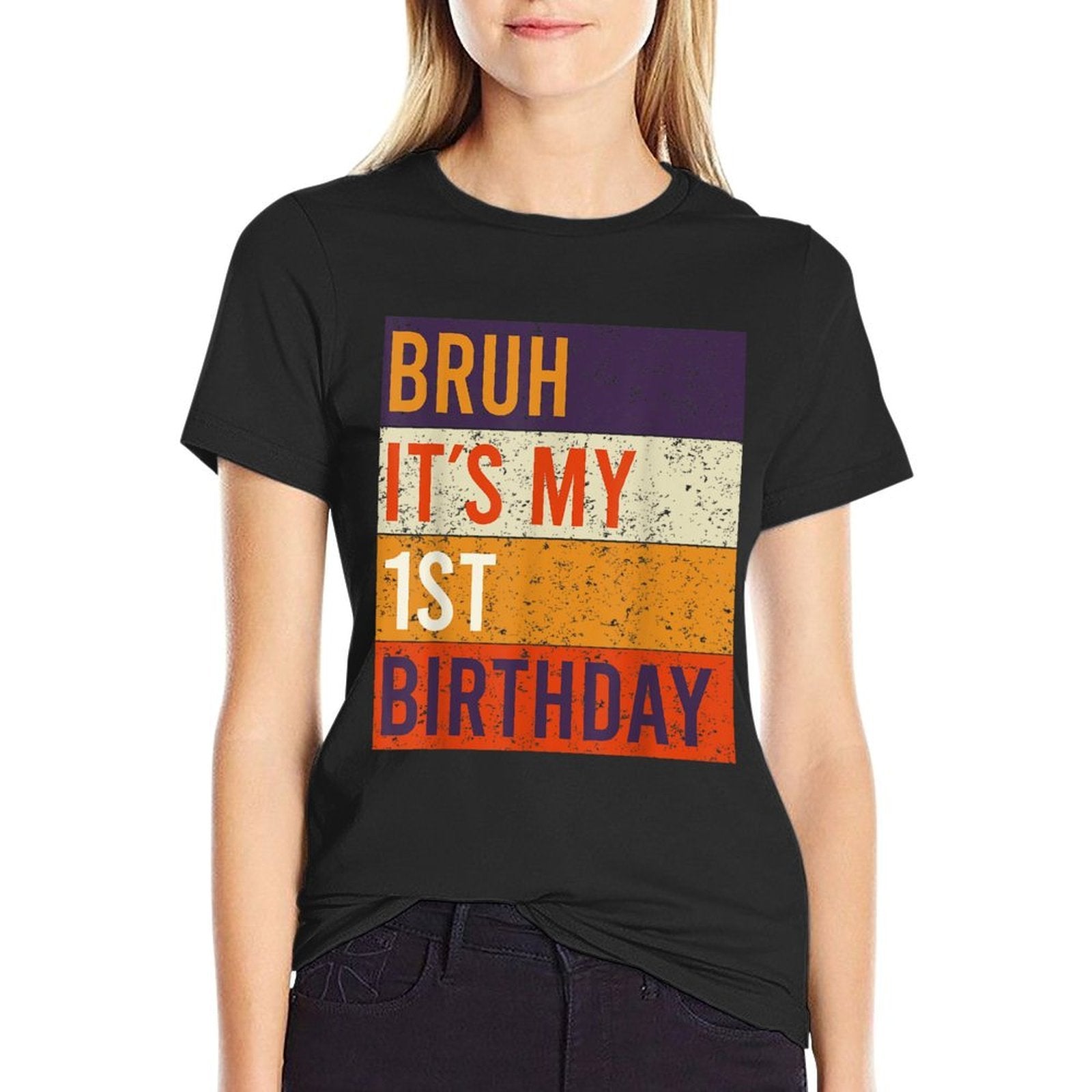 Bruh It&#39;s My 1st Birthday 1 Year Old Birthday  High-quality Stitching T-Shirt