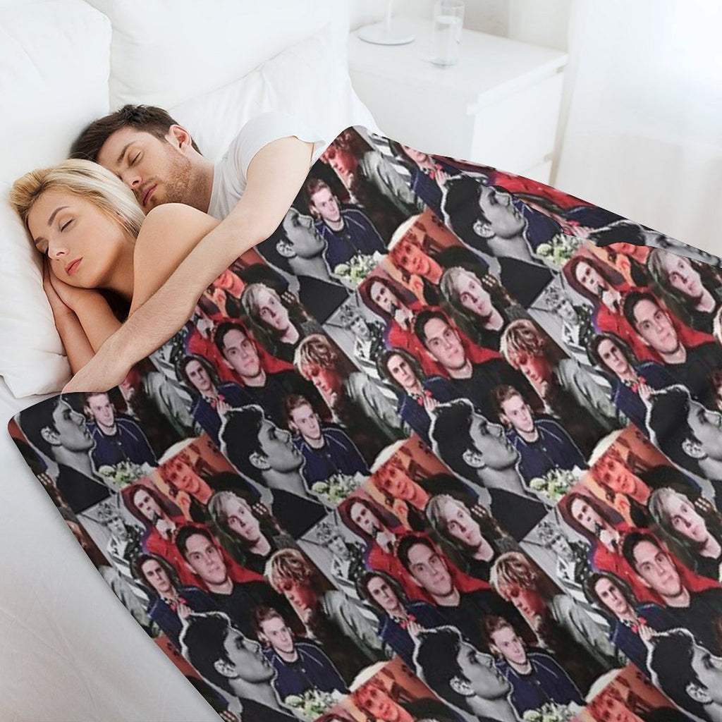 Evan Collage Multi-functional Throw Blanket