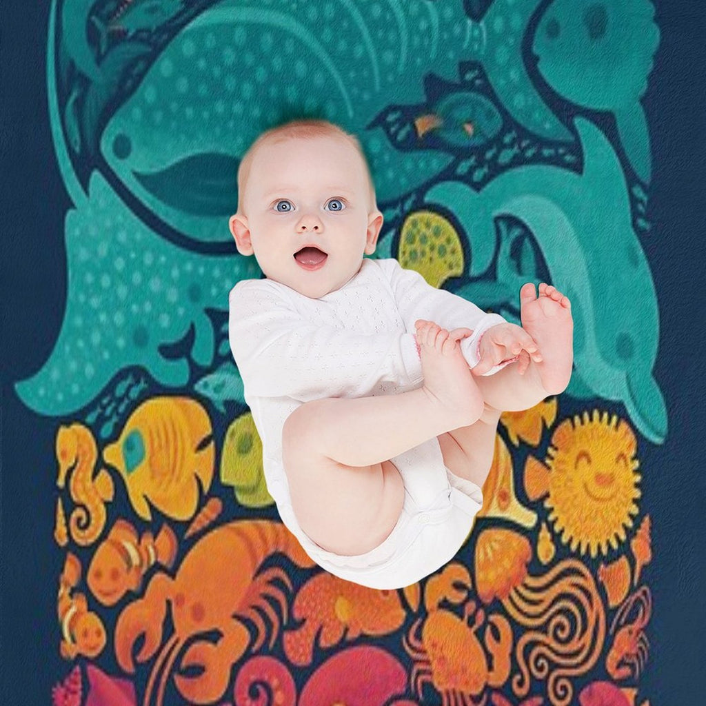 Aquatic Spectrum Lightweight Throw Blanket
