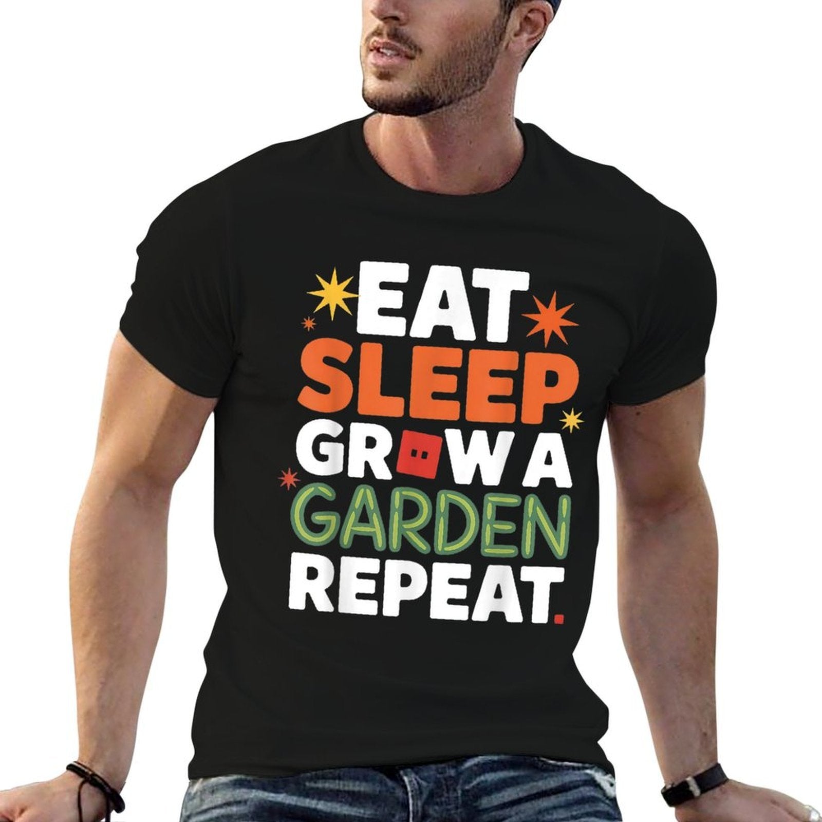 Funny Game Eat Sleep Grow A Garden Repeat  Relaxed-fit T-Shirt