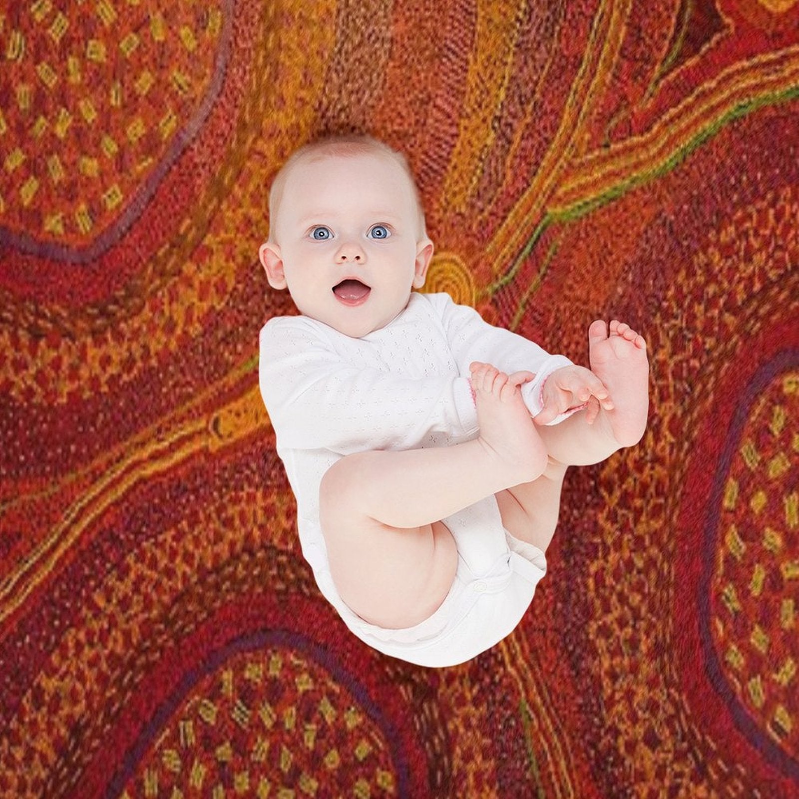 Australian Aboriginal Art Eco-conscious Throw Blanket