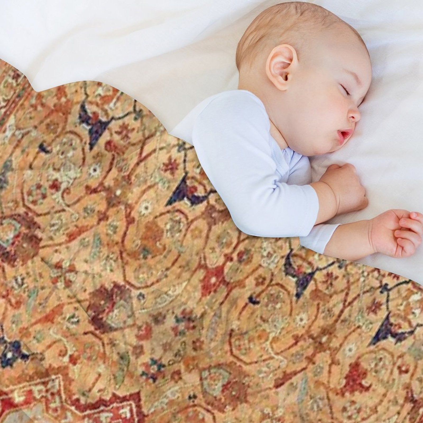 16th Century Persian Carpet Print Plush Throw Blanket