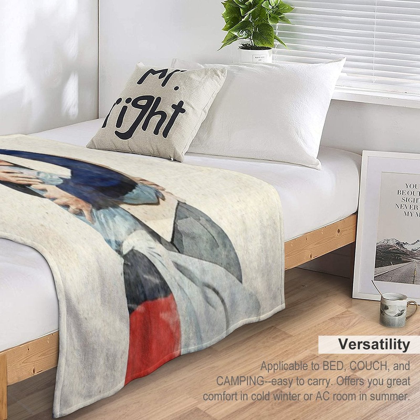 The Quiet Man - Watercolor Velvety-soft Throw Blanket