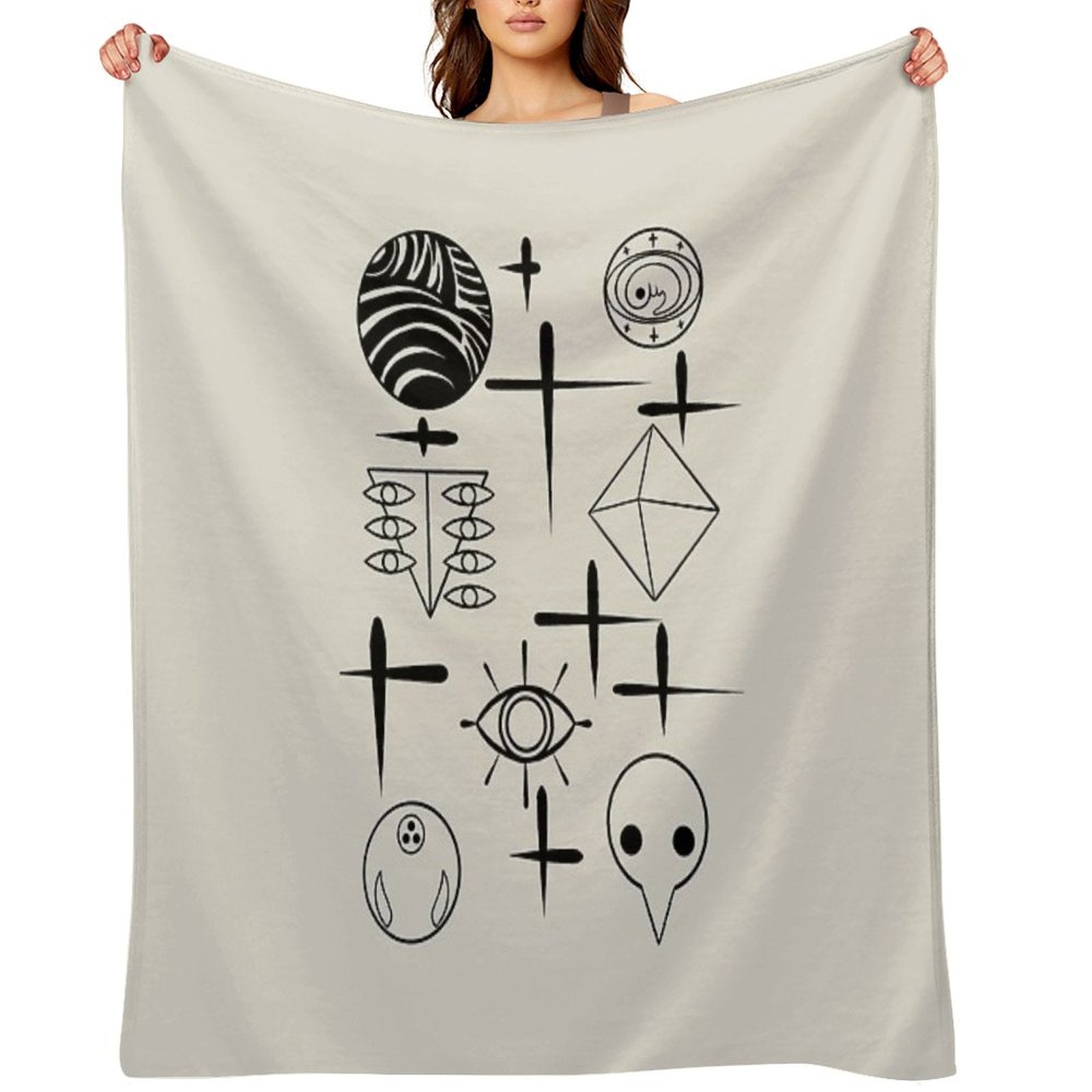 Evangelion Angels Eco-conscious Throw Blanket