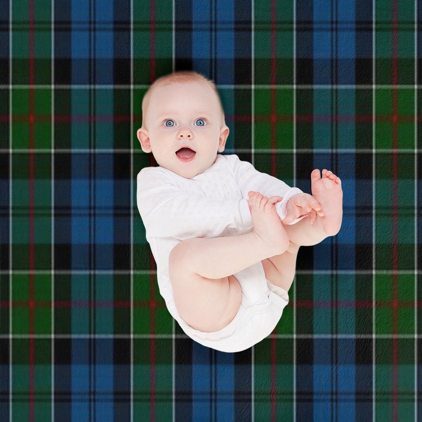 Colquhoun Clan Tartan (High Res) Wrinkle-free Throw Blanket