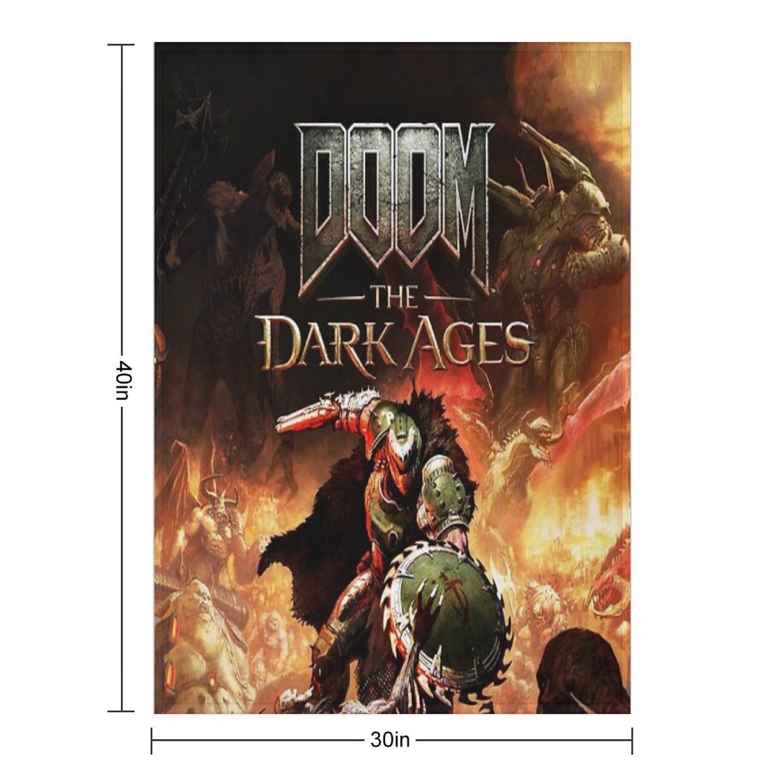 Doom The Dark Ages Video Game All-season Throw Blanket
