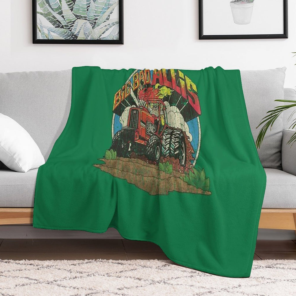 Big Bad Allis Tractor 1981 Quick-dry Throw Blanket
