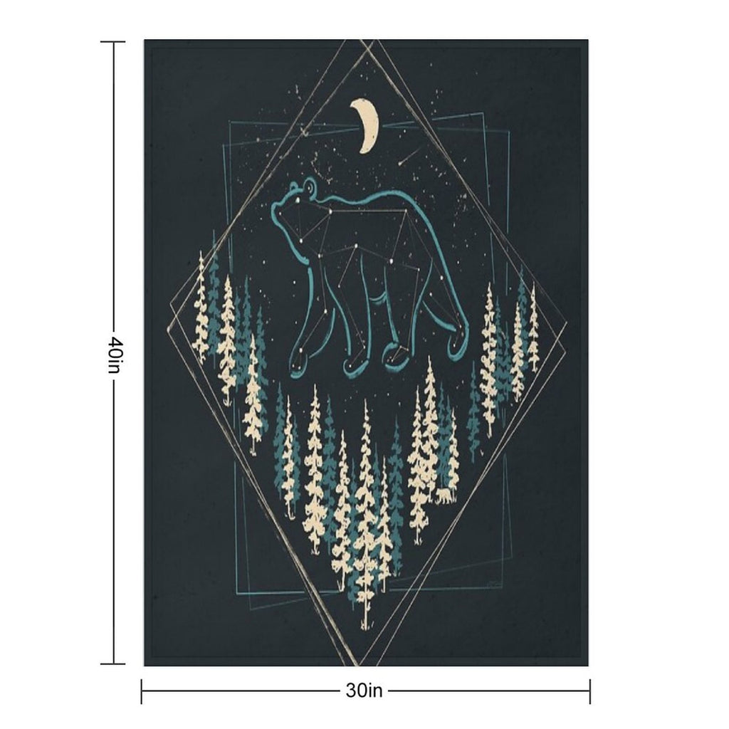 The Heaven's Wild Bear Gift-ready Throw Blanket