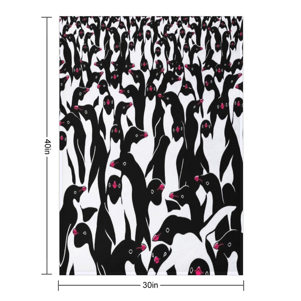 Meanwhile Penguins II Travel-friendly Throw Blanket