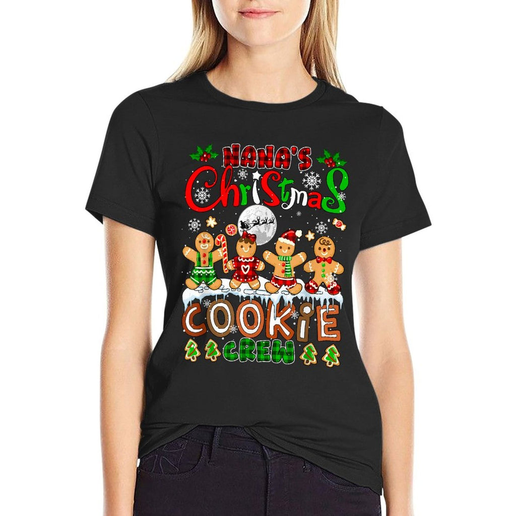Nanas Christmas Cookie Crew Funny Baking Baker Group  Heathered Texture T-Shirt