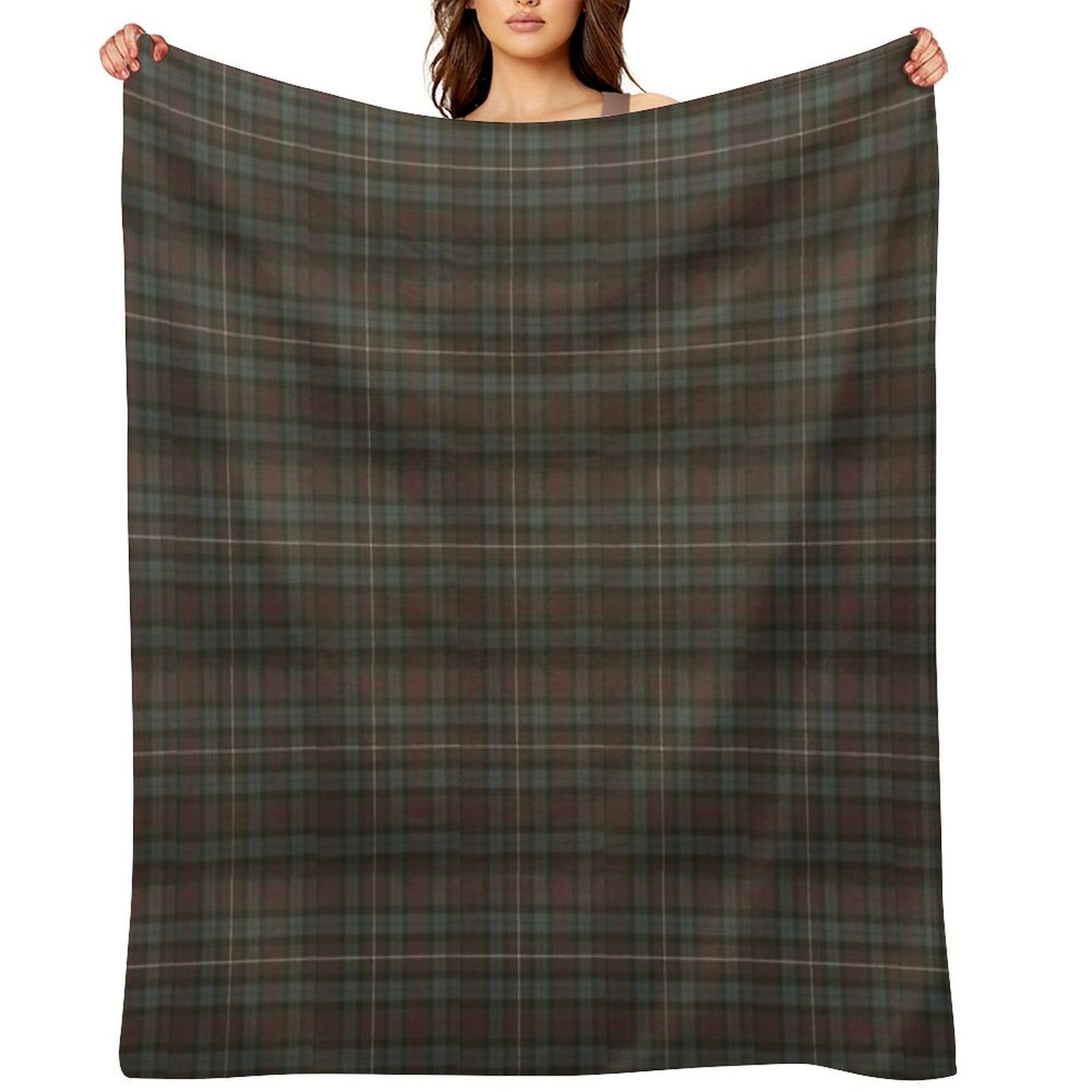 Clan Fraser Hunting Tartan Plush Throw Blanket