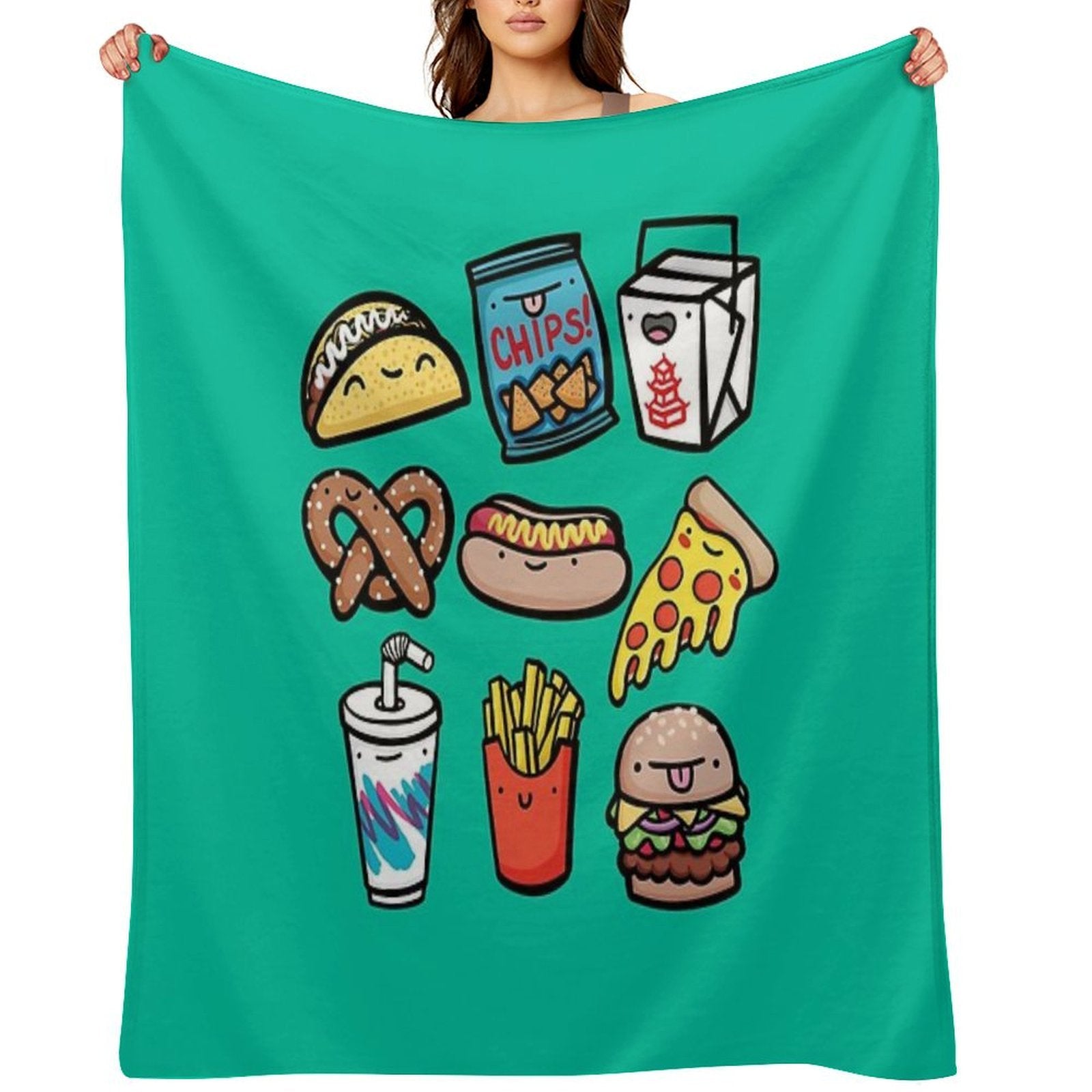 Junk Food Dudes Multi-functional Throw Blanket