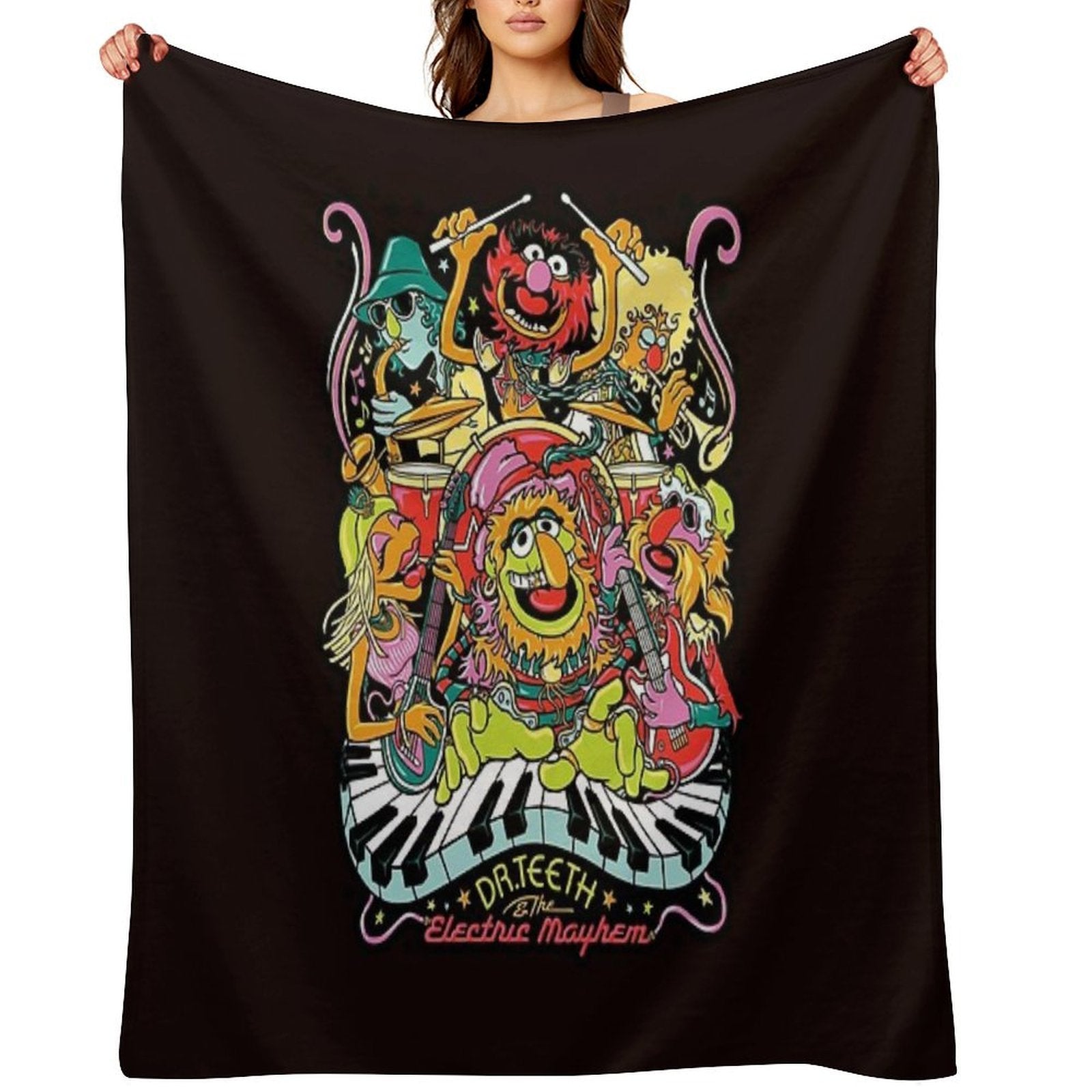 Dr. Teeth And The Electric Mayhem Velvety-soft Throw Blanket