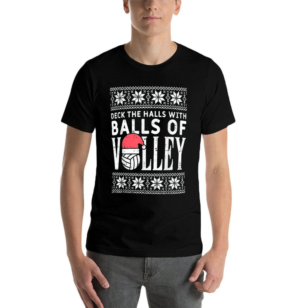 Balls Of Volley Xmas Volleyball Ugly Christmas Sweater Gift  Vintage-inspired T-Shirt