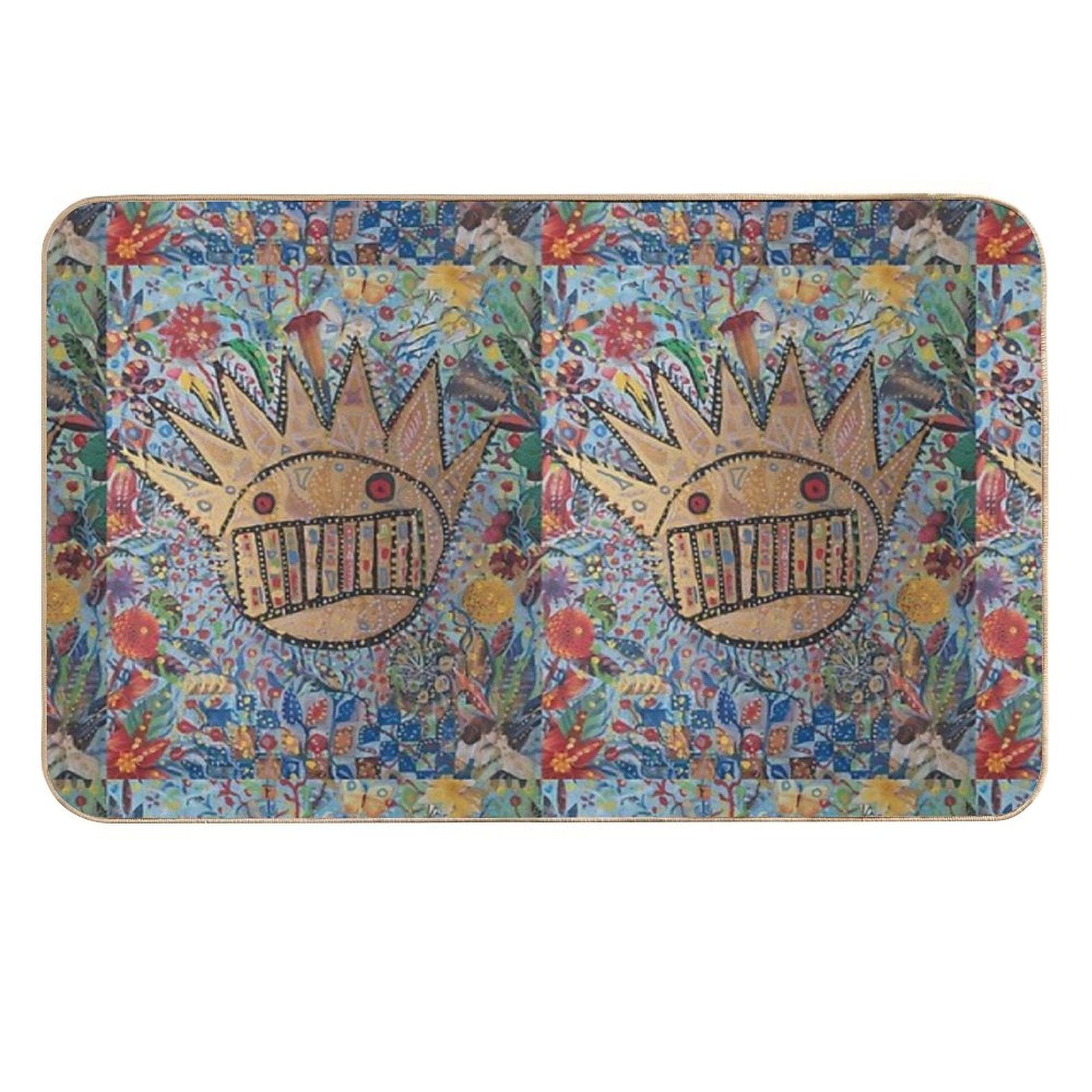Ween Boognish And Flowers  Fade-Resistant Bath Mat