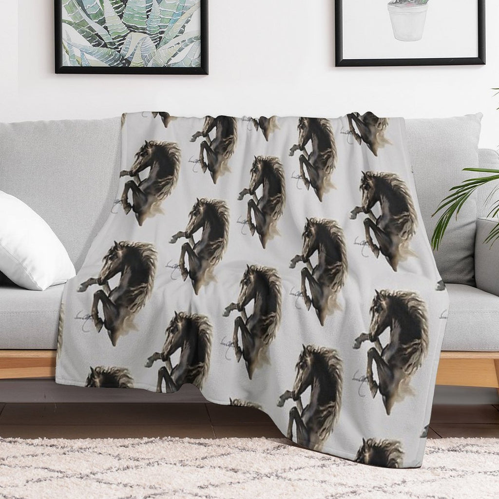 Black Fury (Cut-Out) Multi-functional Throw Blanket