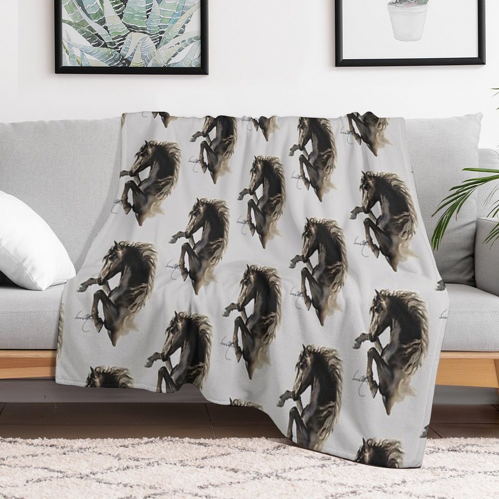 Black Fury (Cut-Out) Multi-functional Throw Blanket