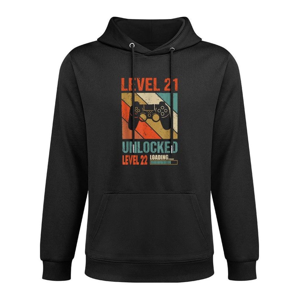 Vintage Level 21 Unlocked Video Gamer Funny 21st Birthday Customizable Surface Hoodie
