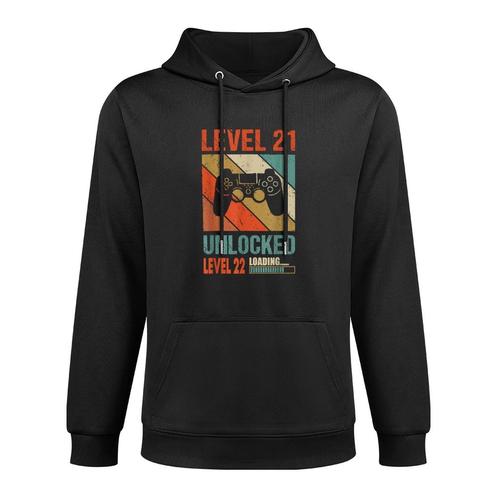 Vintage Level 21 Unlocked Video Gamer Funny 21st Birthday Customizable Surface Hoodie