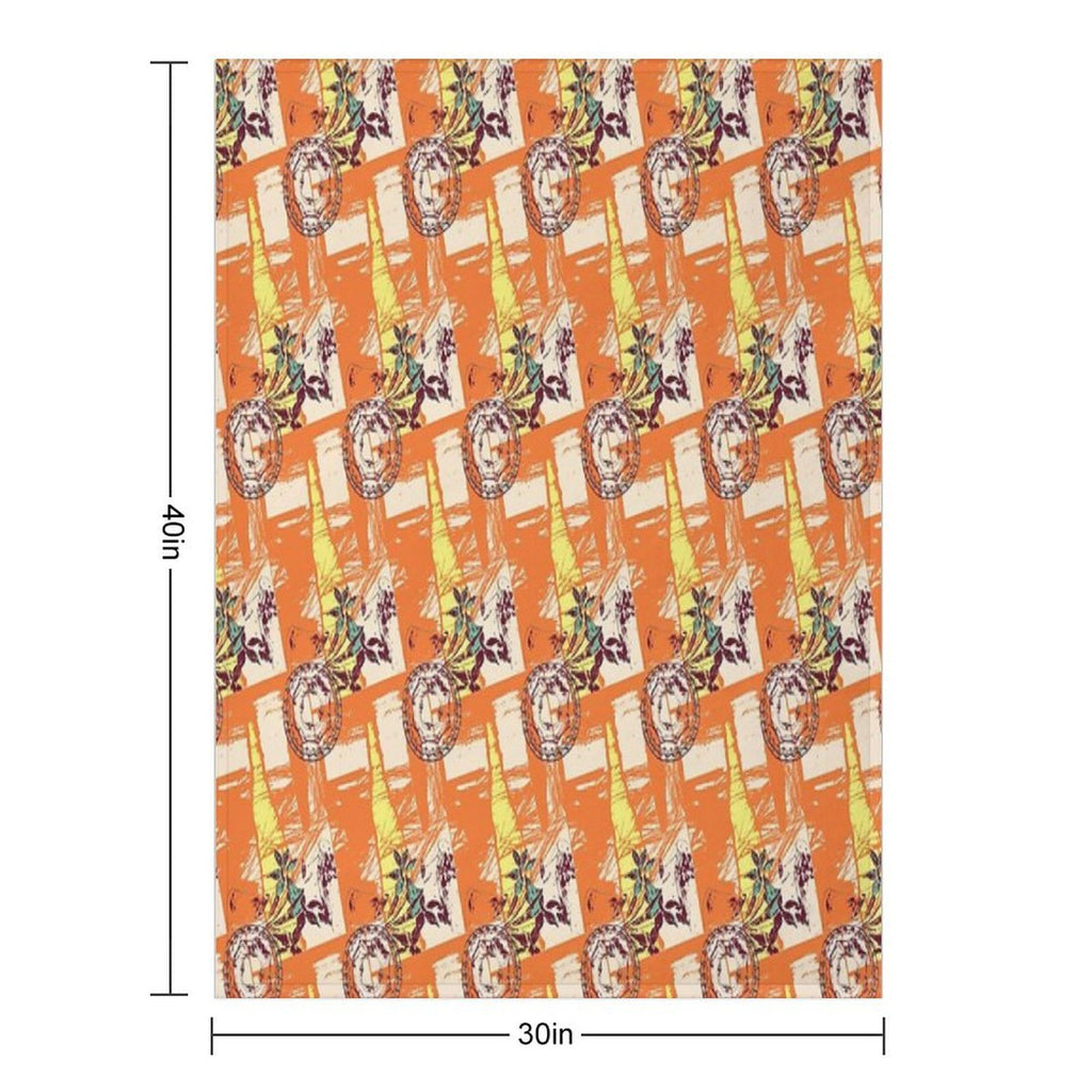Abstract Flower Pattern Quick-dry Throw Blanket