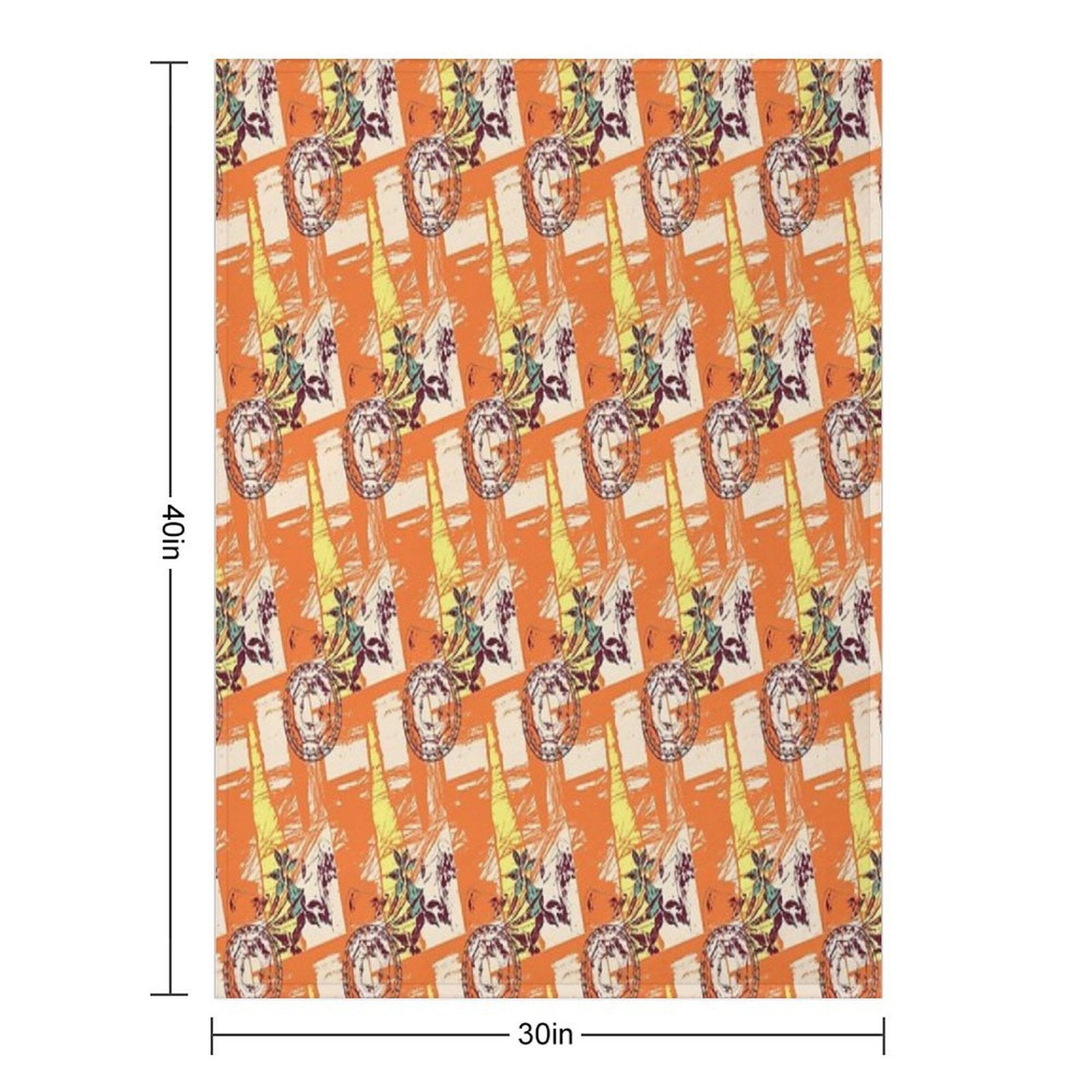 Abstract Flower Pattern Quick-dry Throw Blanket