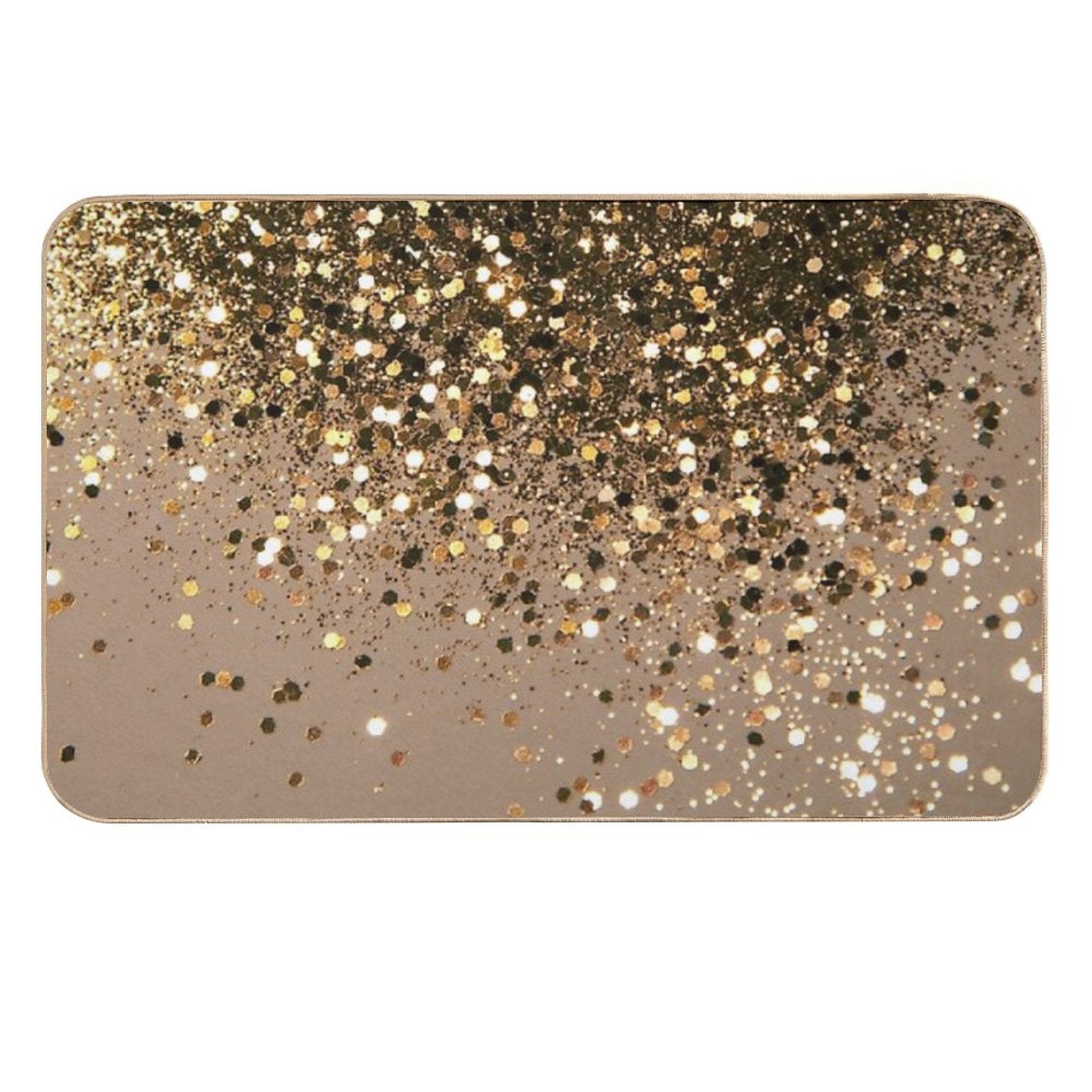 Gold Brown Glam #1 (Photo of Glitter Only - Not Reflective)  Eco-Friendly Bath Mat