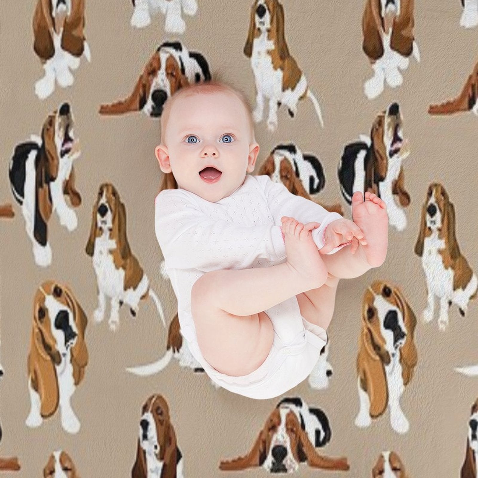 Basset Hound Multi-functional Throw Blanket