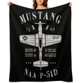 P-51 Mustang Sustainable Throw Blanket
