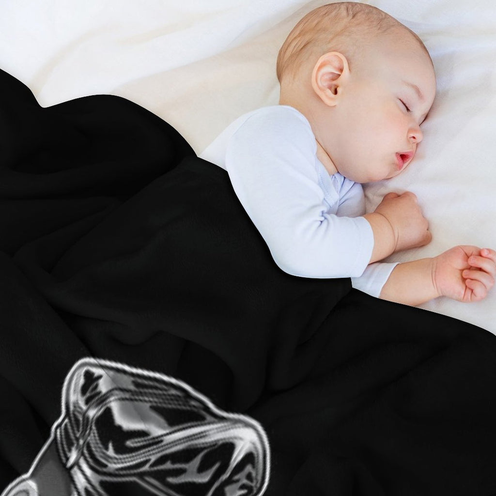 ADAM LIKES LEATHER - BLACK AND WHITE Quick-dry Throw Blanket