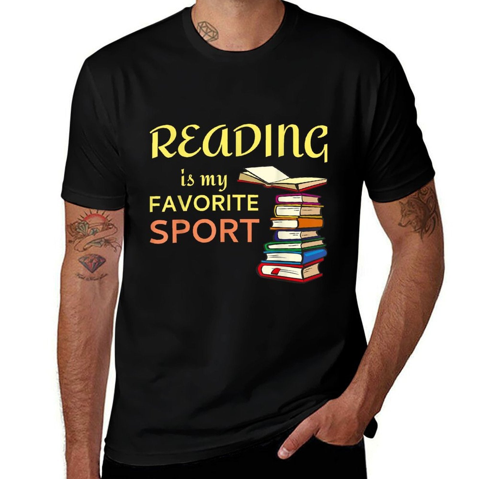 Funny Reading Is My Favorite Sport for Book Lovers  Polyester Blend T-Shirt