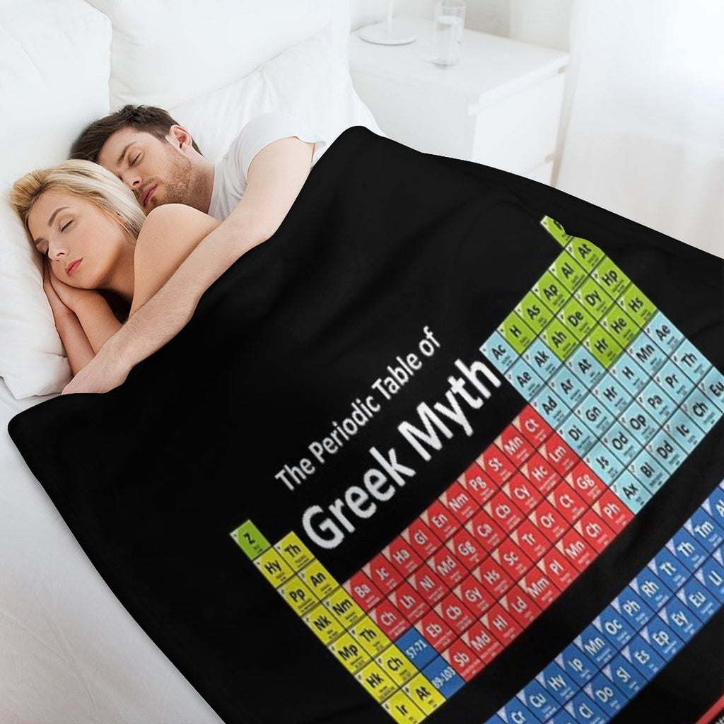Periodic Table of Greek Mythology Sustainable Throw Blanket