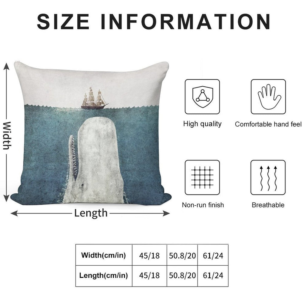 The White Whale Soft Shrink-Resistant Throw Pillow
