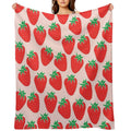 Cute Strawberry Easy Care Throw Blanket