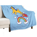 Dog Flying On A Skateboard Anti-pilling Throw Blanket