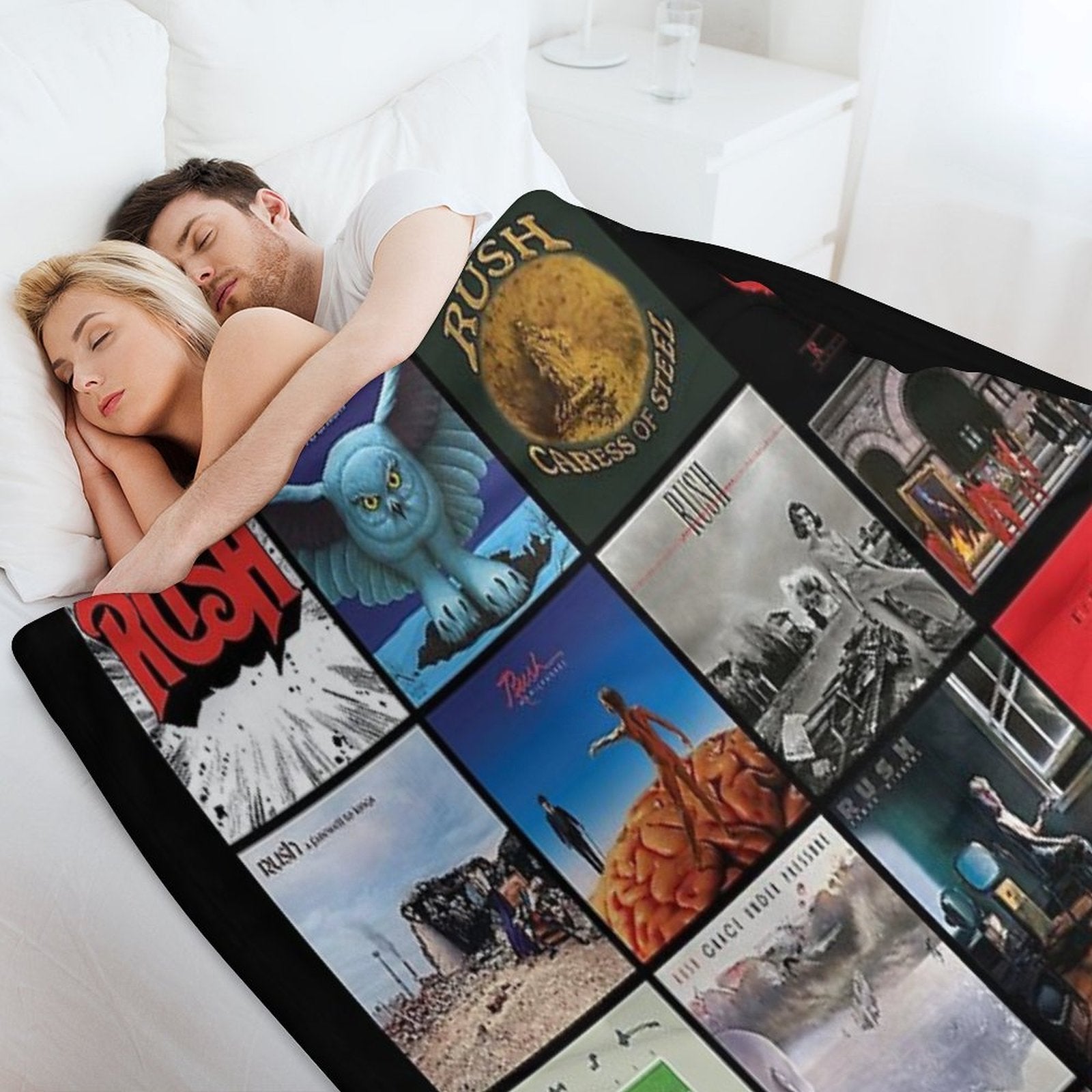 All Album Posters RushBand Completed  007 Sustainable Throw Blanket