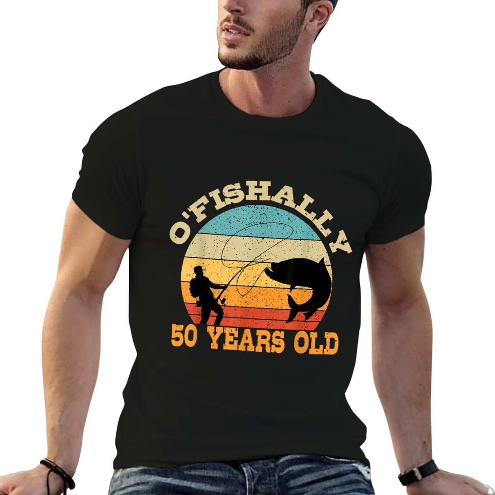 O'Fishally 50 Years Old Fishing Birthday Theme Party 50th  Breathable T-Shirt