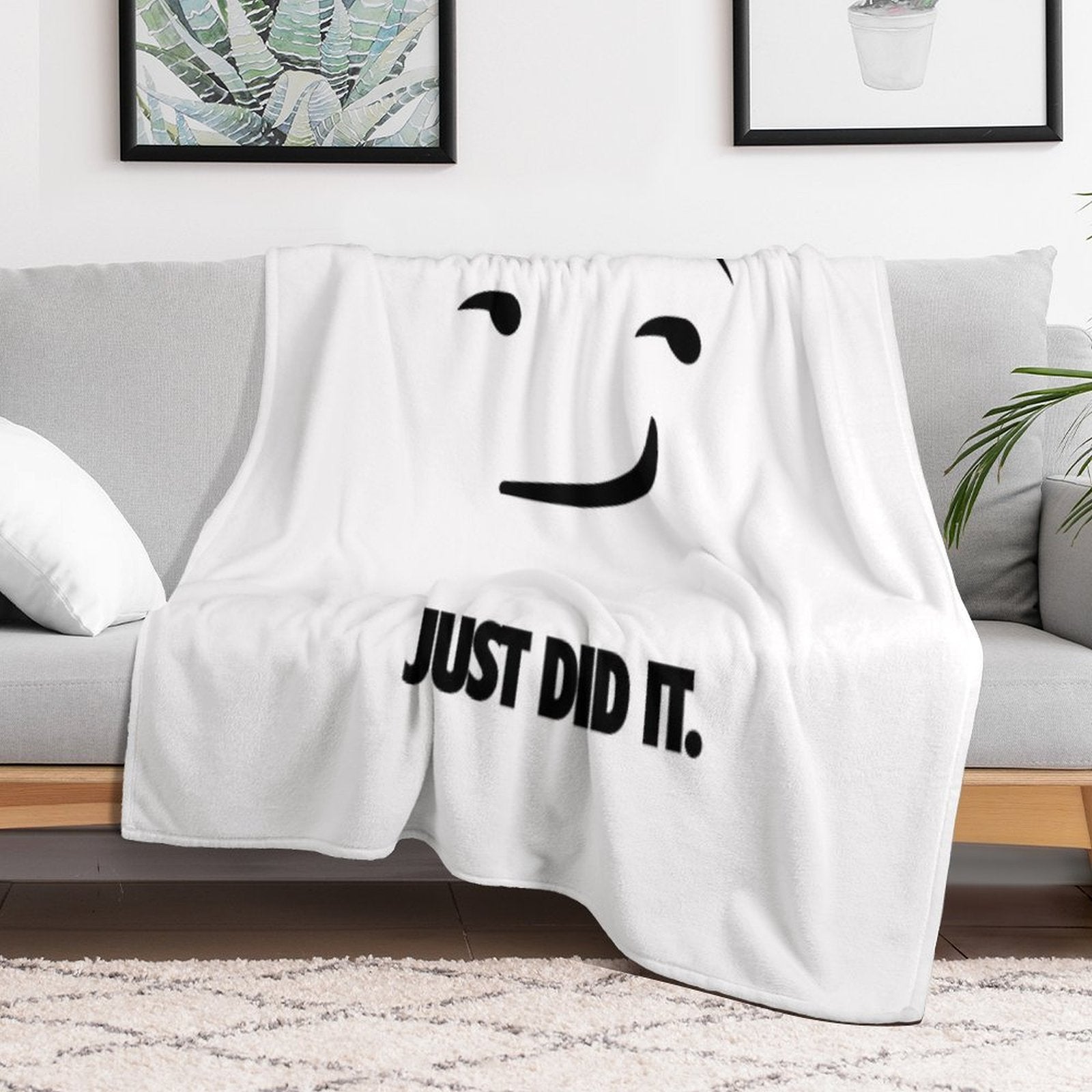 Nike Just Do It Parody - Just Did It.Emoji All-season Throw Blanket