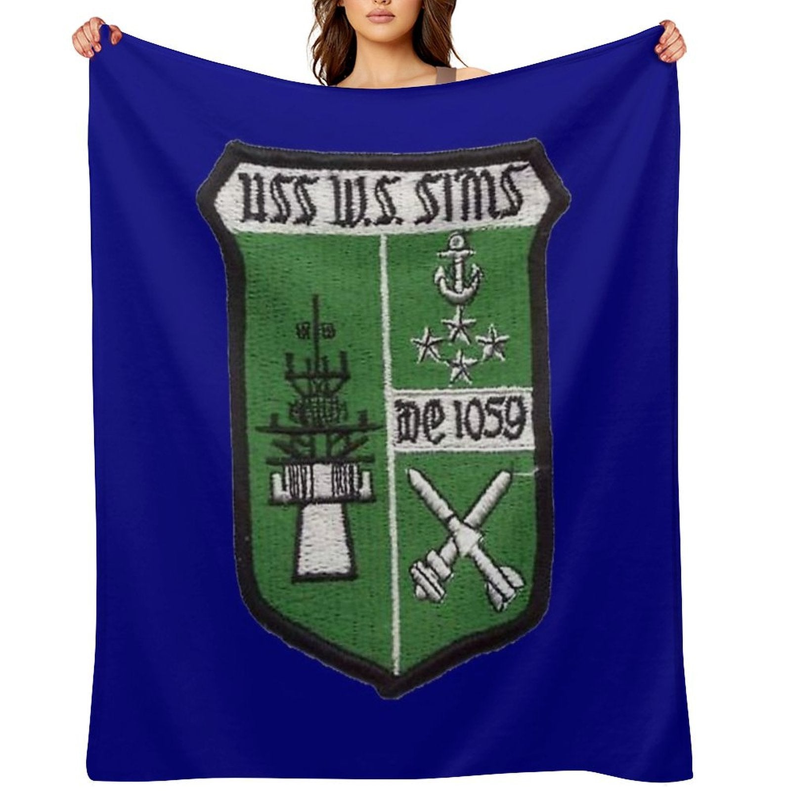 USS W. S. SIMS (DE-1059) SHIP'S STORE Quick-dry Throw Blanket