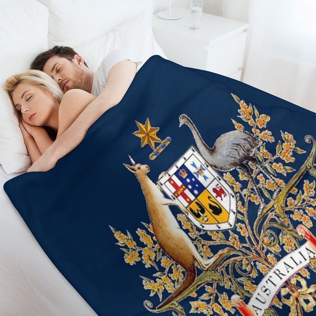 Australian Coat of Arms Machine-washable Throw Blanket