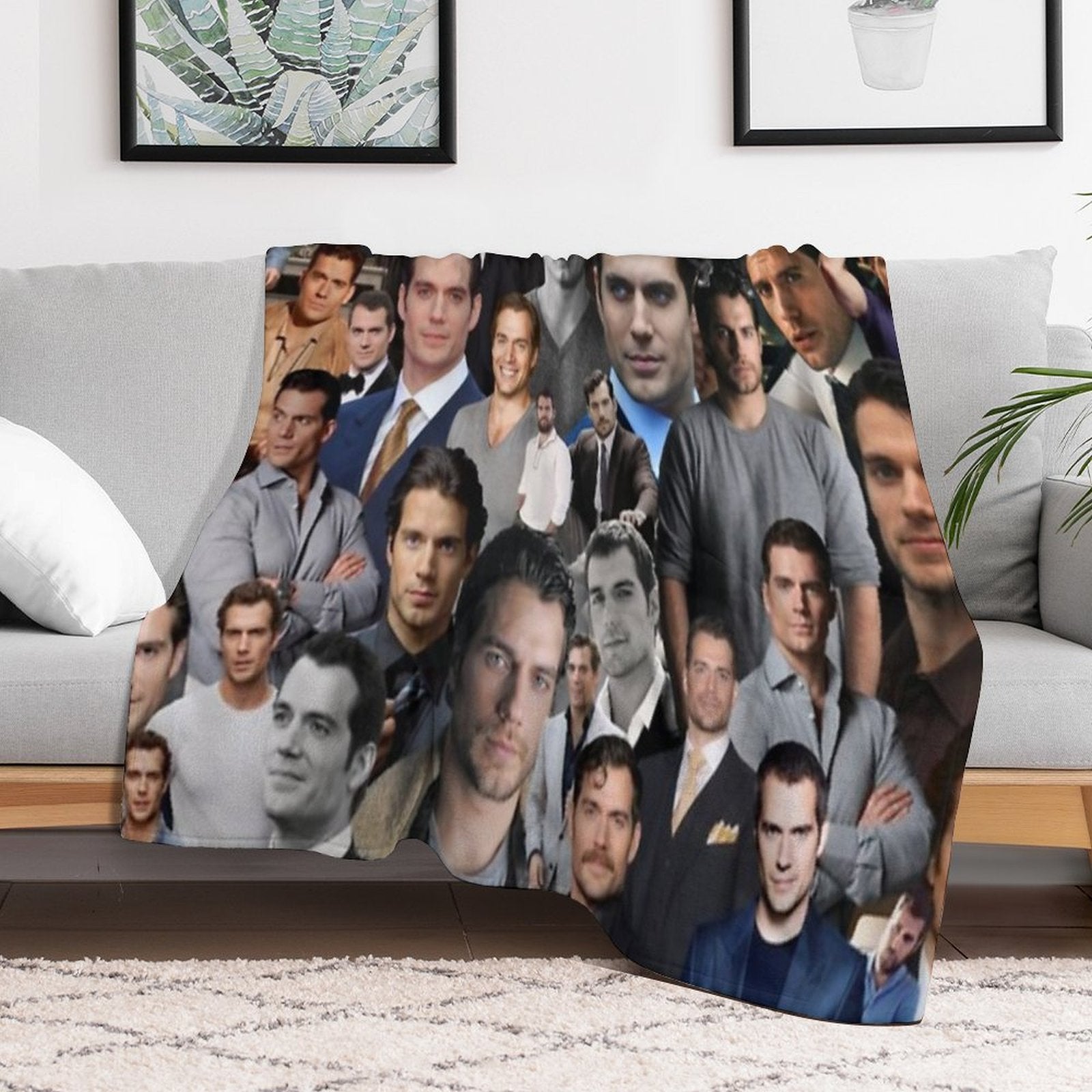 Henry Cavill Collage Lightweight Throw Blanket