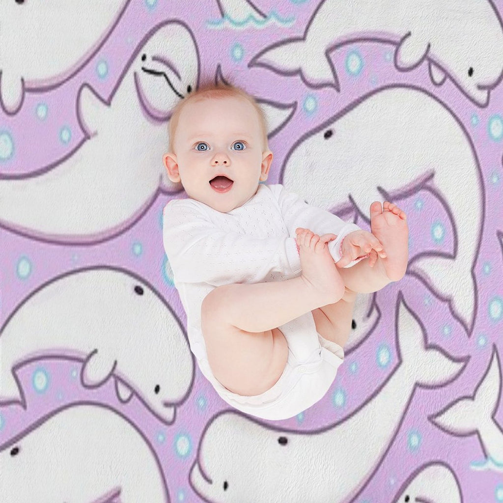 Believe in The Beluga Wrinkle-free Throw Blanket