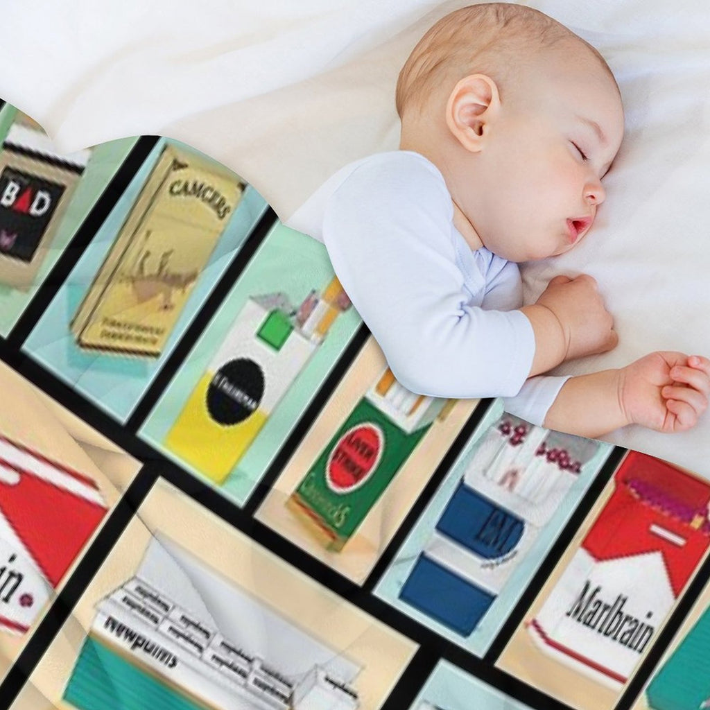 All Anti Smoking Cigarettes Boxes Anti-pilling Throw Blanket