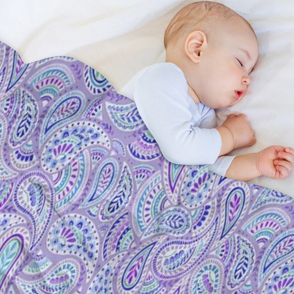 Purple Paisley Eco-conscious Throw Blanket