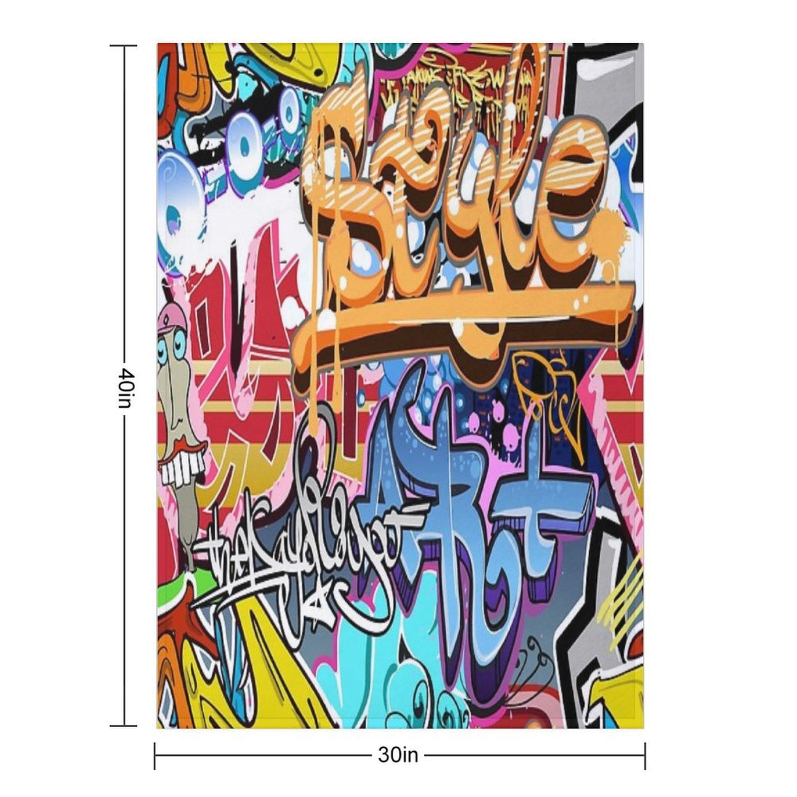 Graffiti Eco-conscious Throw Blanket