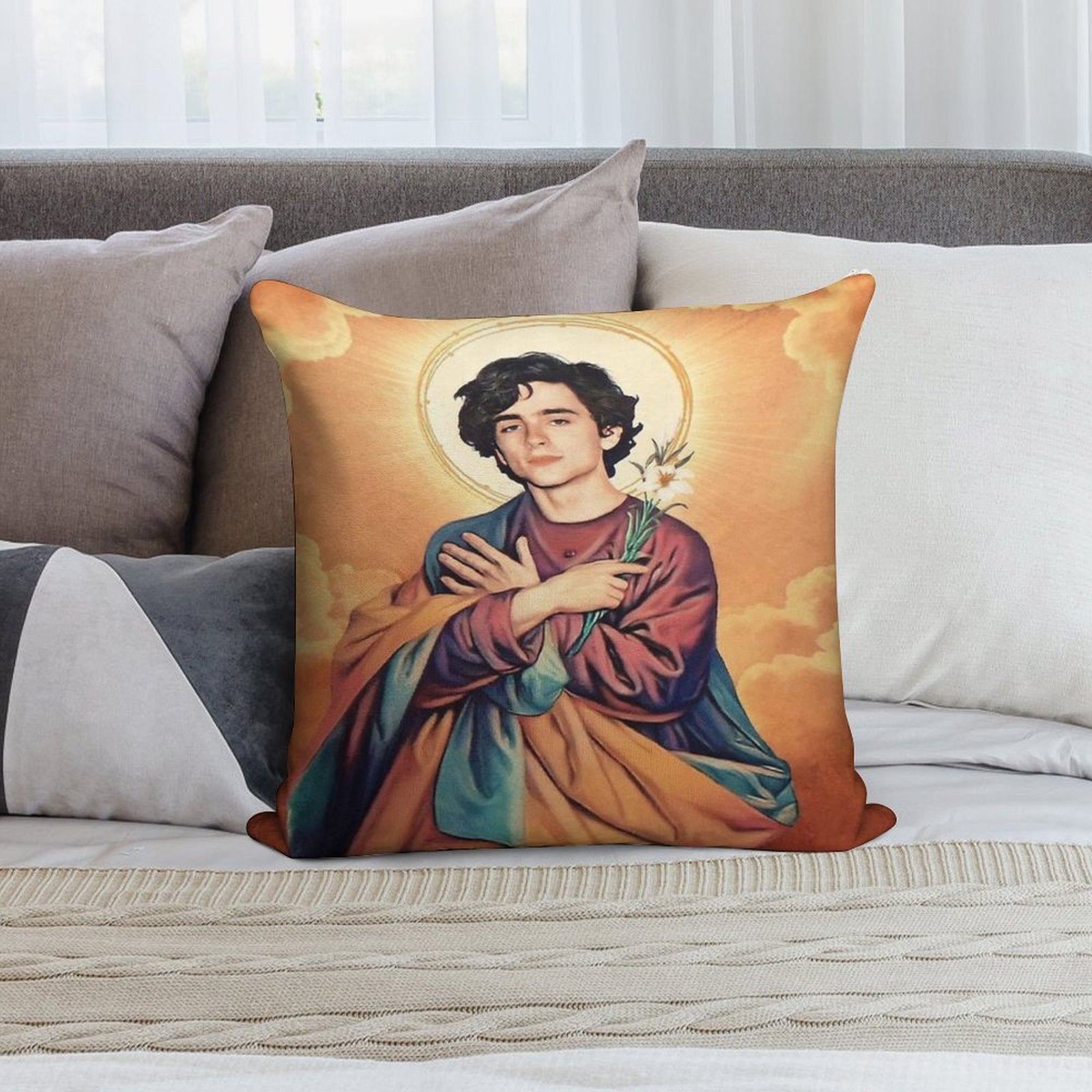 Timothee Chalamet Saint Soft Multiple Sizes Throw Pillow
