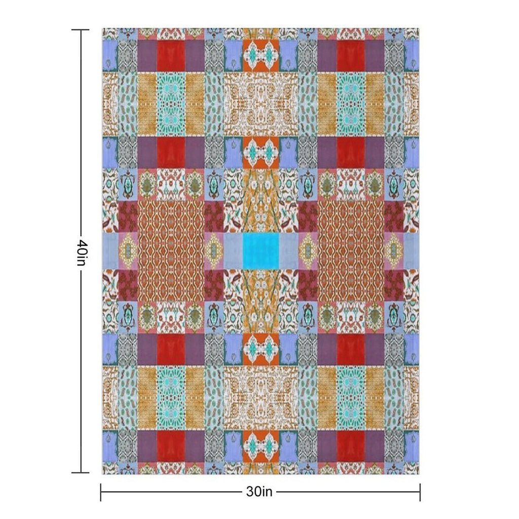 Geometric Abstract Pattern II Eco-conscious Throw Blanket