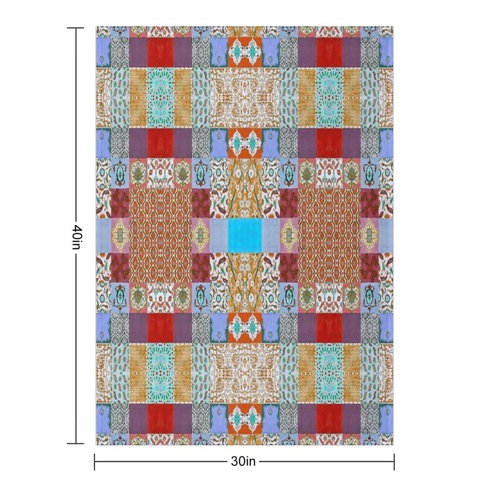Geometric Abstract Pattern II Eco-conscious Throw Blanket