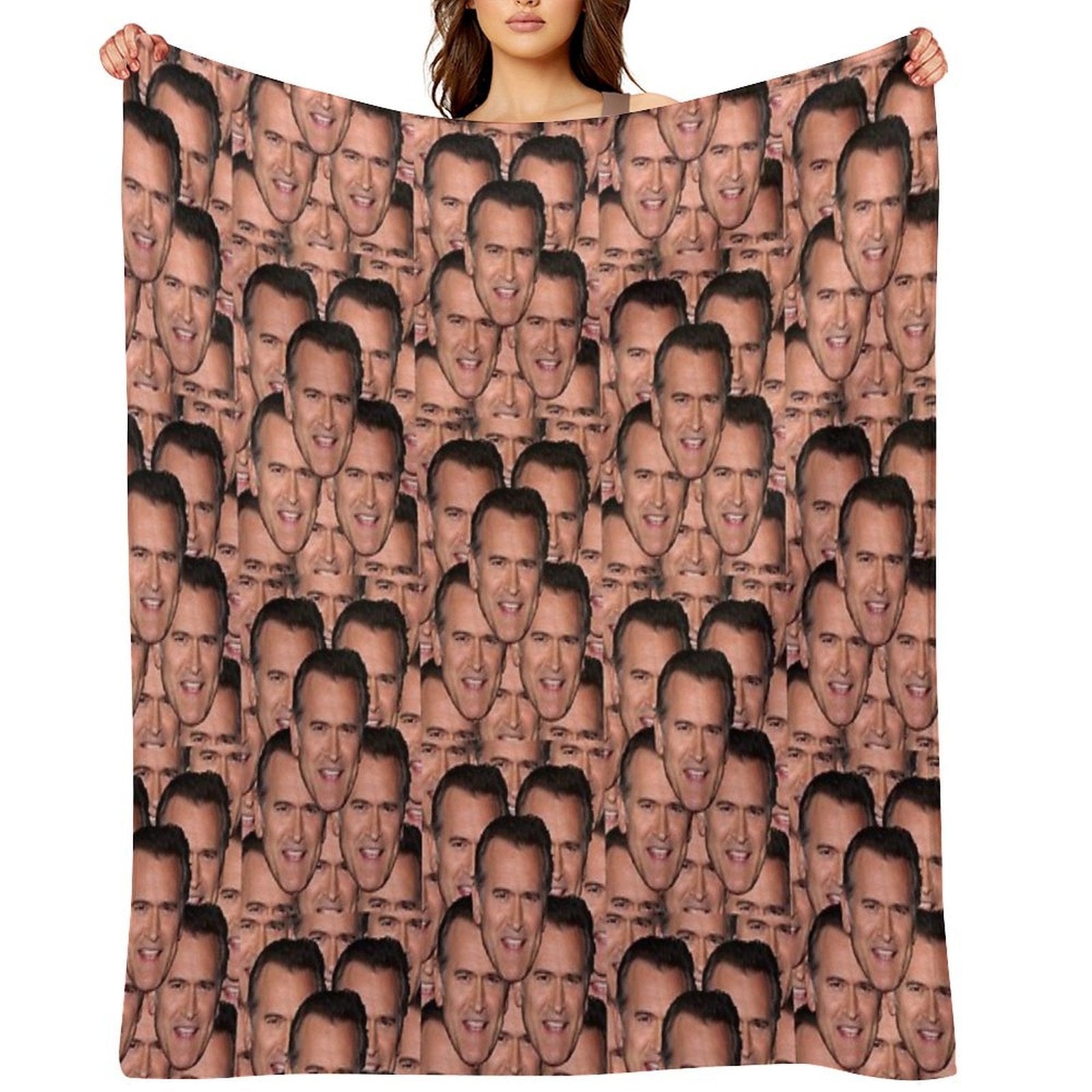 Bruce Campbell Evil Dead Head Shot Compact Throw Blanket