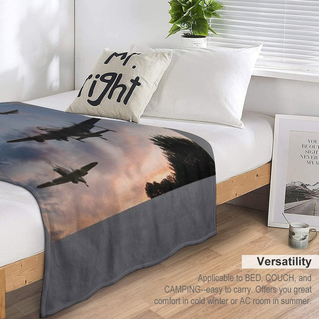 BBMF Low Pass at Sunset Multi-functional Throw Blanket